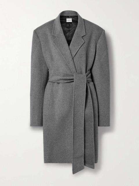 KHAITE Annly belted wool-felt coat