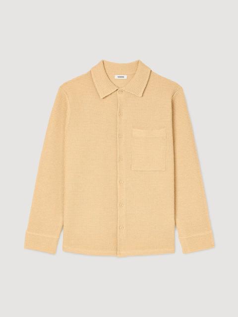 Sandro OVERSIZED KNIT SHIRT