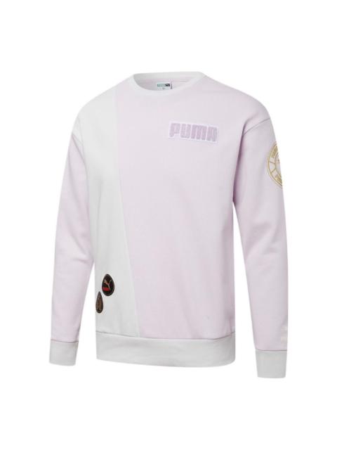 PUMA PUMA Mix Badge Long Crew Sweater 'Purple' 537008-17