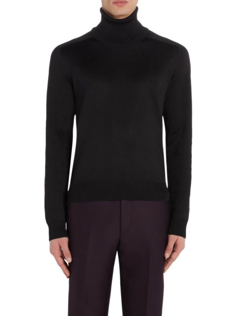 Turtleneck Double Face Silk Blend Sweater