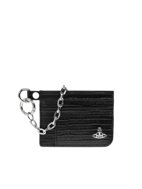 Vivienne Westwood crocodile-embossed chain card holder
