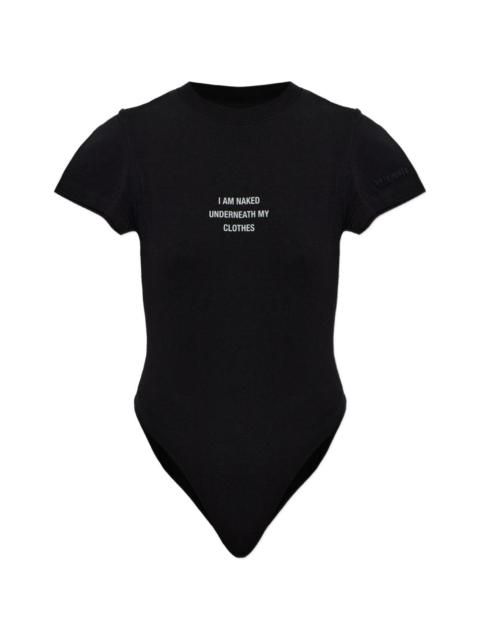VETEMENTS slogan-print short-sleeve bodysuit