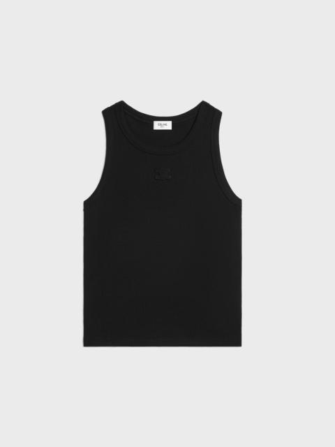 CELINE triomphe tank top IN ribbed cotton silk