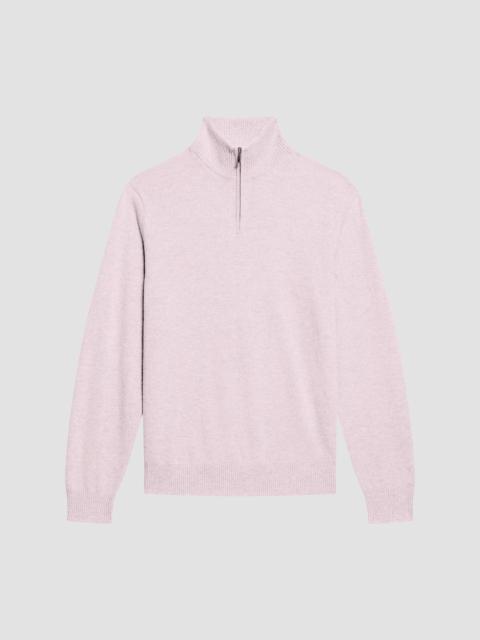 Theory Men's Hilles Cashmere Quarter-Zip Sweater - Pale Clay Melange