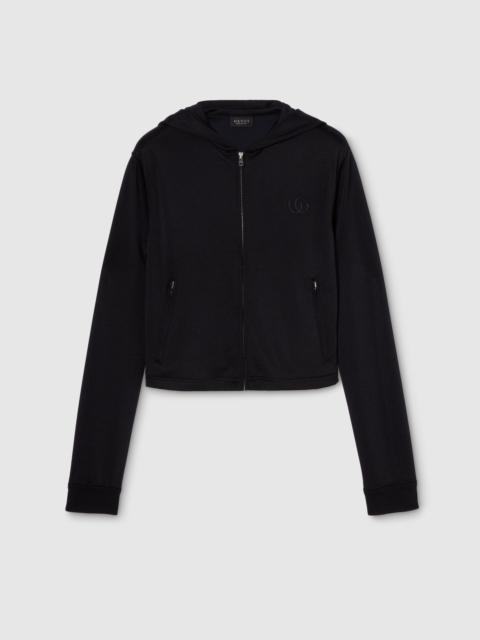 GUCCI Jersey zip jacket with embroidery
