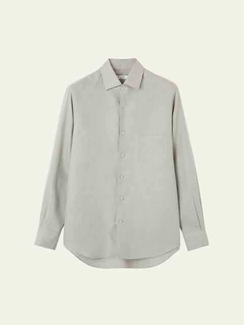 Loro Piana Men's Andre Long-Sleeve Linen Shirt