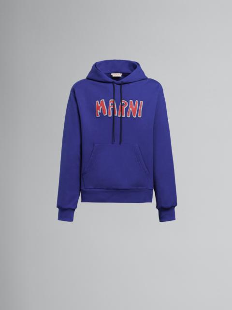 Marni BLUE HOODIE WITH LOGO