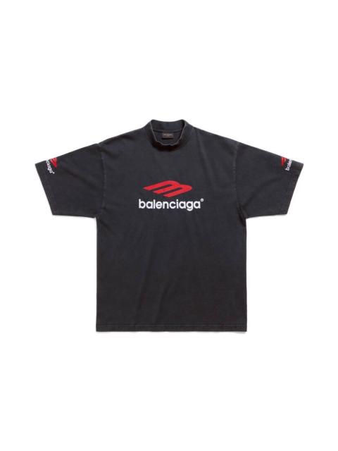 BALENCIAGA 3b Sports Icon T-shirt Medium Fit in Black Faded