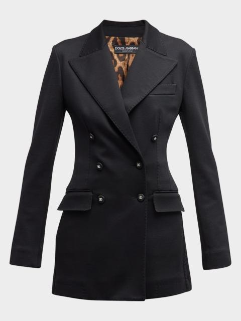 Dolce & Gabbana Long Tailored Blazer Jacket with Button Detail