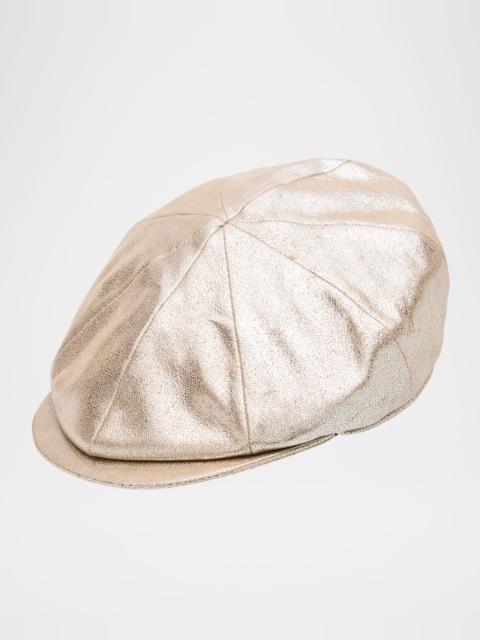 Brunello Cucinelli Metallic Leather Beret