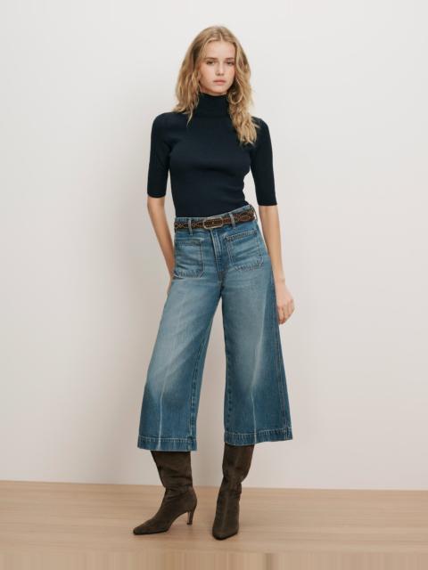 VERONICA BEARD MARLOWE PATCH-POCKET CULOTTE