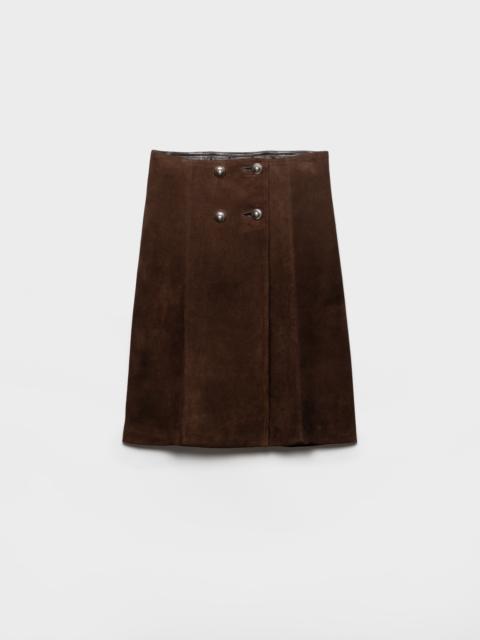 Suede skirt