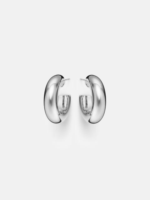 JENNIFER FISHER Samira Micro rhodium-plated hoop earrings
