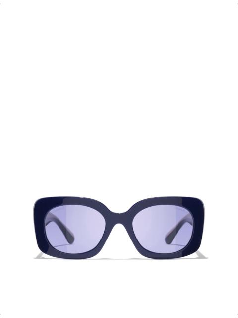 CHANEL CH5563B Square-Frame Acetate Sunglasses