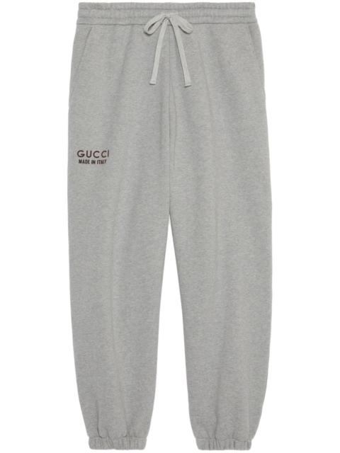 GUCCI logo-print cotton track pants