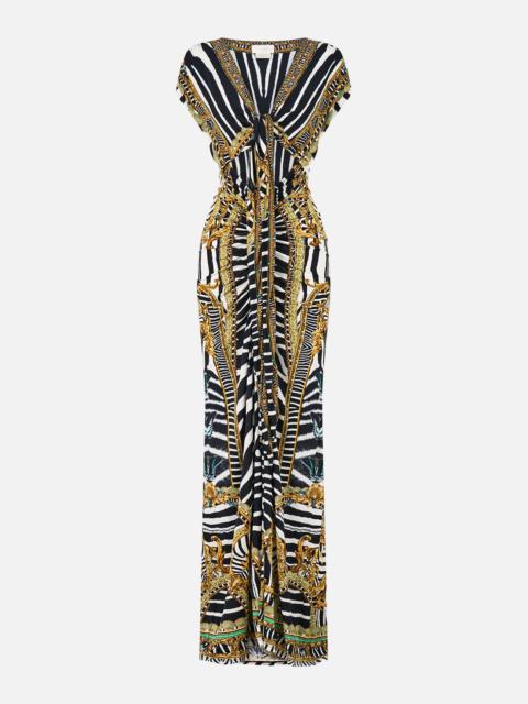 CAMILLA WRAP BODICE JERSEY DRESS ZIG ZAG ZOO
