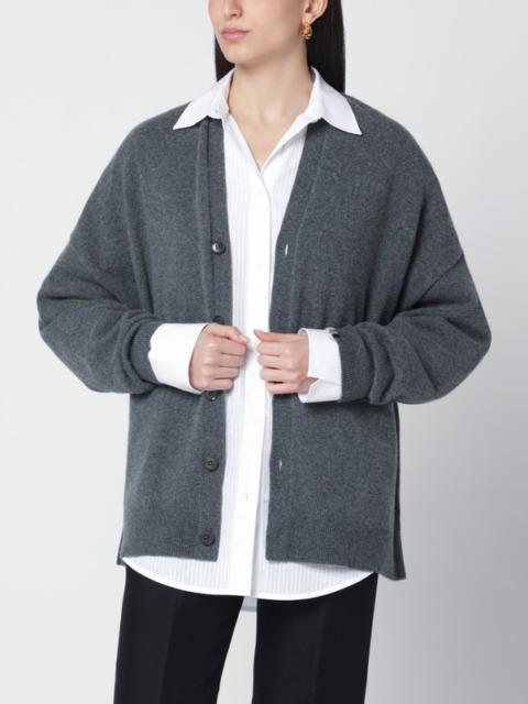 extreme cashmere Oversized N°24 Tokio grey cardigan