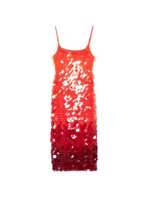 LESLIE AMON Paloma sequin-embellishmentt midi dress