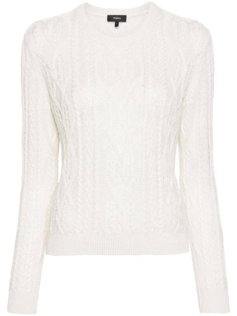 Theory cable-knit jumper