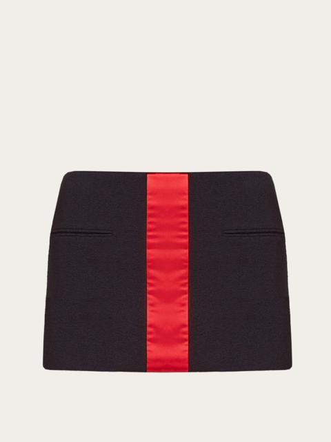 FERRAGAMO MINI SKIRT WITH CONTRASTING PANEL