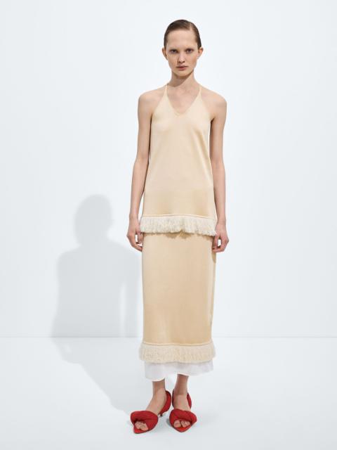 Bottega Veneta Silk Double Knit Skirt