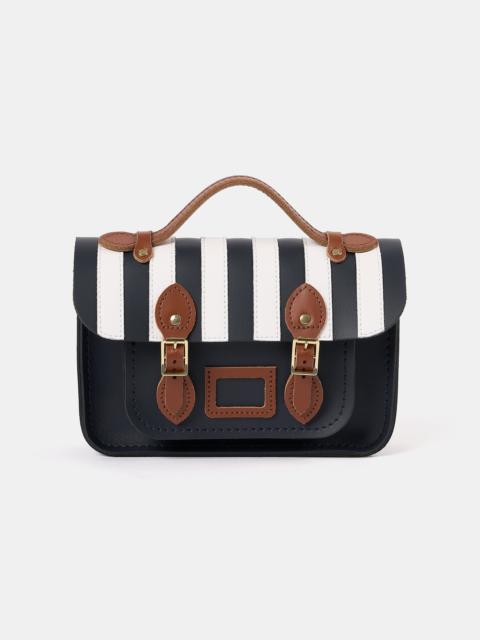 Cambridge Satchel The Mini - Navy, Brilliant White & Bay