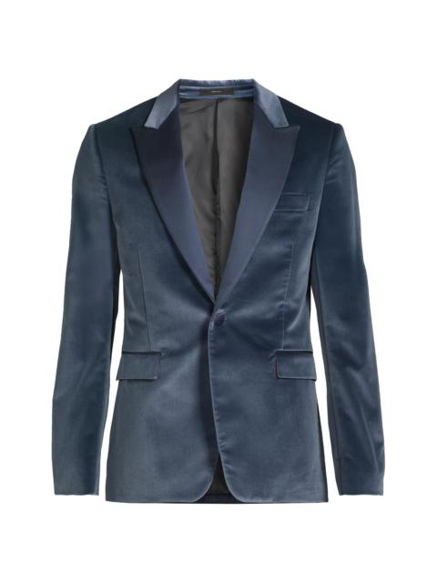 Paul Smith Men's Velvet One-Button Jacket - Greyish Blue