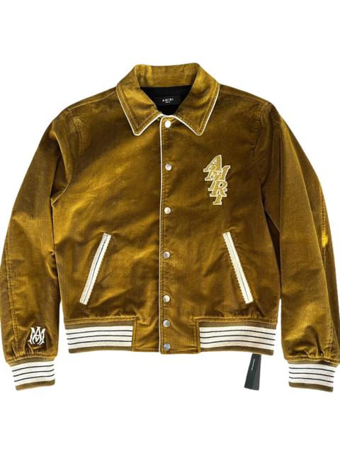 AMIRI Corduroy Logo Varsity Jacket "Mustard / White" PS24MOS037 201