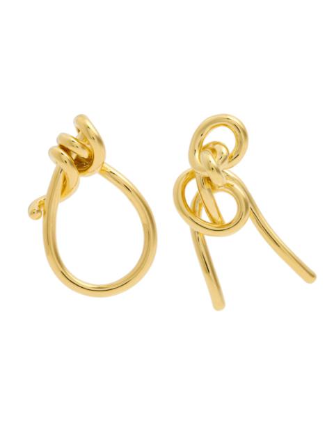 Completedworks Completedworks Thread II Asymmetric 18kt Gold Vermeil Earrings