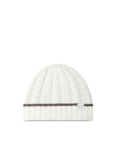 Paul & Shark cable-knit wool cashmere beanie