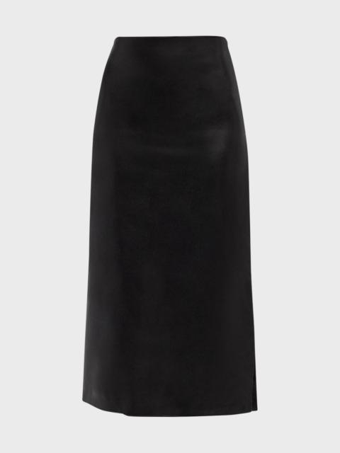 Maeve Vegan Leather Slip Skirt