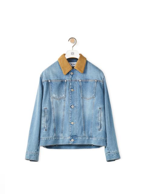 Loewe Check lined denim jacket in cotton
