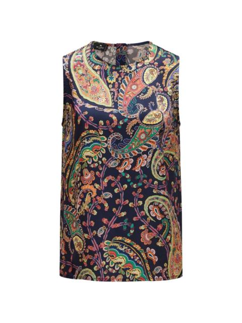 Etro paisley-print sleeveless blouse