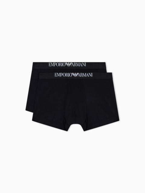 EMPORIO ARMANI TWO-PACK OF VISCOSE JERSEY BOXER BRIEFS