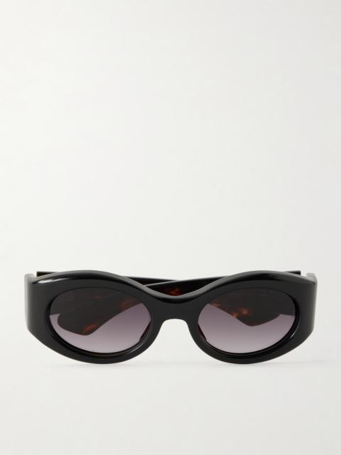 JACQUES MARIE MAGE Gia Oversized Oval-frame Acetate Sunglasses