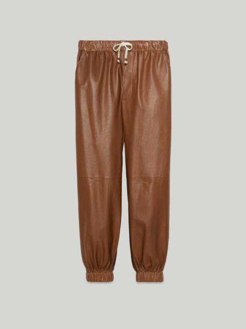 GUCCI Leather jogging pant