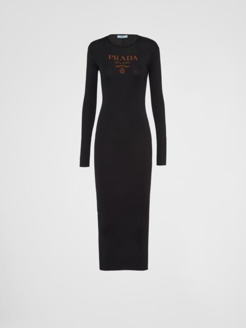 Prada Long silk knit dress