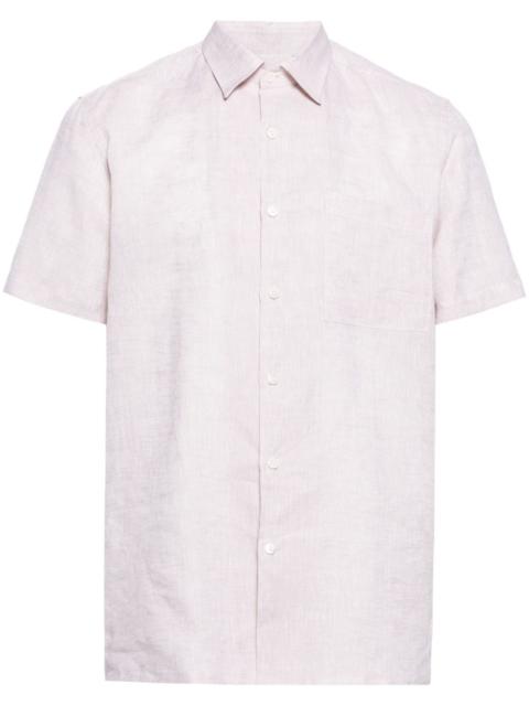 Canali classic-collar linen shirt
