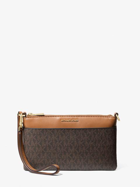 MICHAEL KORS Jet Set Medium Signature Logo Wristlet