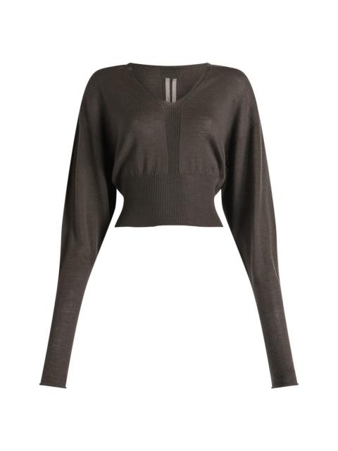 Rick Owens Rick Owens V-Neck Cropped Jumper