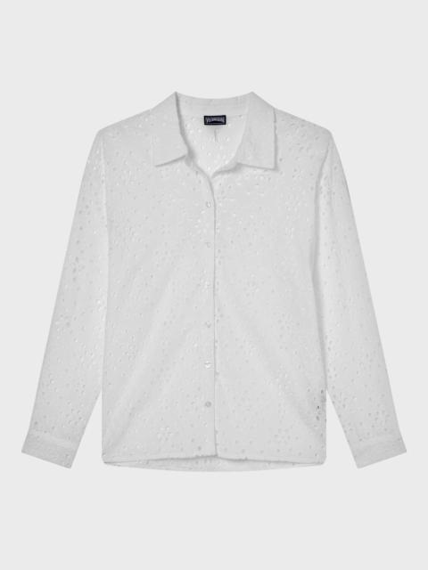 Vilebrequin WOMEN FLORAL BRODERIE ANGLAISE COTTON SHIRT