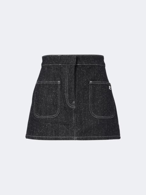 courrèges Denim tweed miniskirt