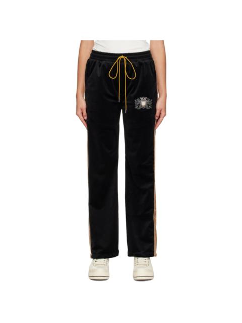 Black Embroidered Lounge Pants