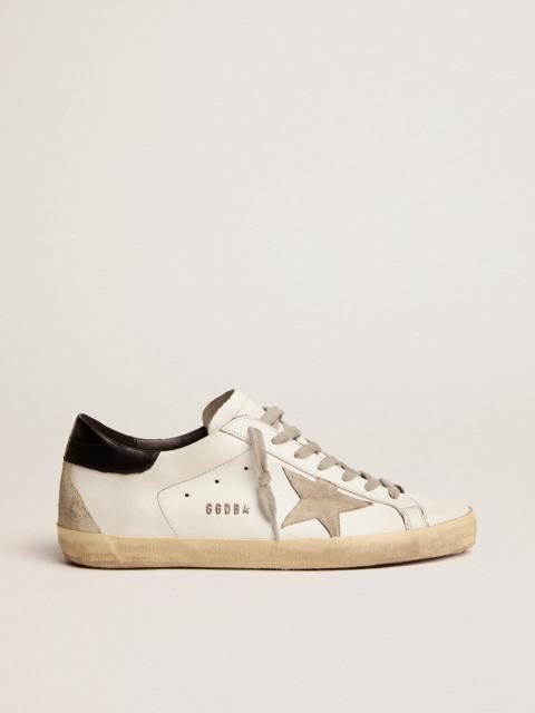 Golden Goose Men's Super-Star with black heel tab and metal stud lettering