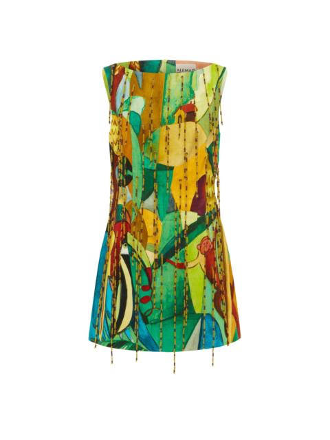ALÉMAIS Mokshini Beaded Fringe Mini Dress