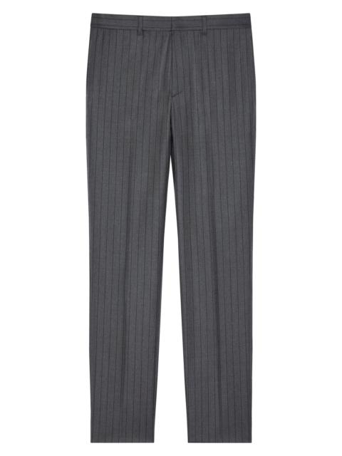 Givenchy Men's Slim Fit Striped Tailored Pants in Wool - Grey Brown