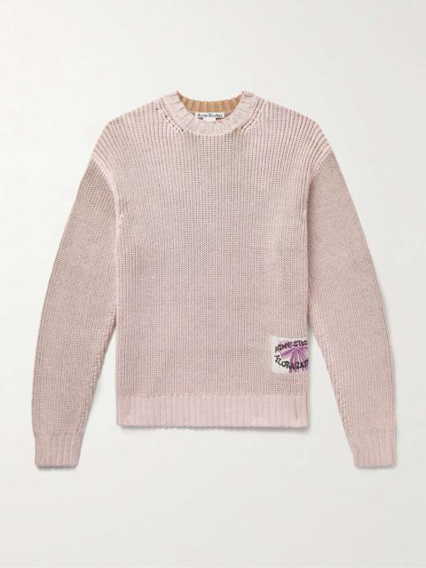 Acne Studios Kype Logo-Appliquéd Ribbed Wool-Blend Sweater