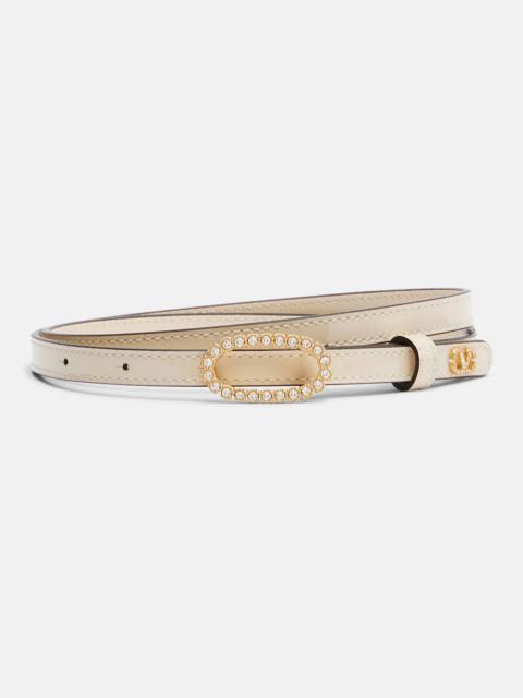 Valentino Embellished leather belt