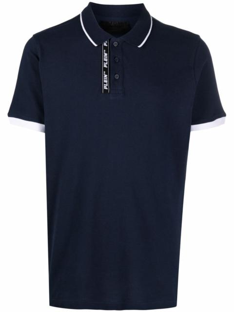 PHILIPP PLEIN logo-tape detail polo shirt