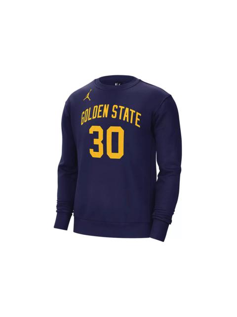 Jordan Jordan NBA Golden State Warriors Stephen Curry Fleece Loose Fit Sweatshirt Blue/Yellow